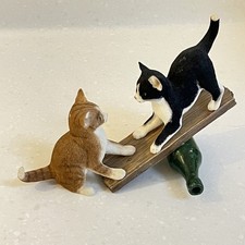 Sherratt & Simpson Kittens on See-Saw 56903 18cm Long - See Pics & Desc 