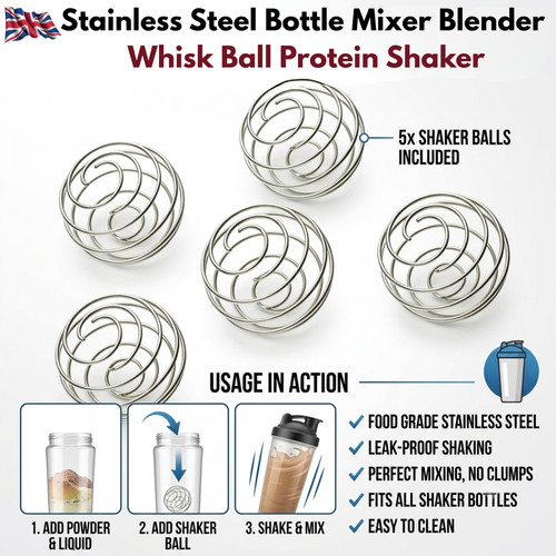 Stainless steel bottle mixer - steel,