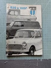 1975 Mini 850 & 1000 Saloon, Van, & Pick-up Owners Handbook.