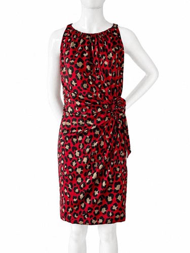 Moschino red leopard draped - red,