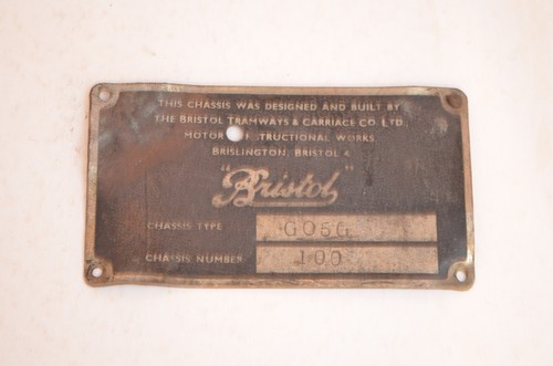 Bus coach chassis plate - coach,