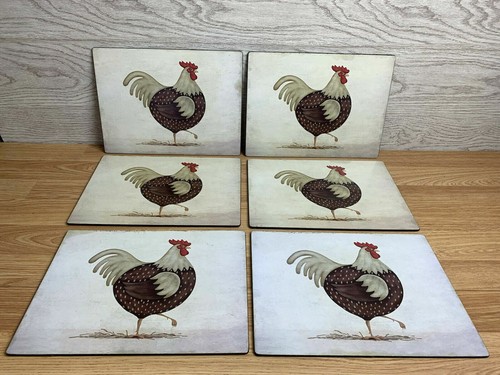 Rooster cork backed - 6,