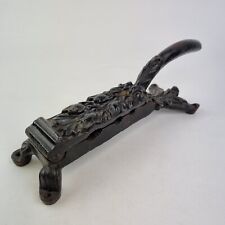 Antique Kenrick Cast Iron Cork Press Leaf Decoration 24cm Long