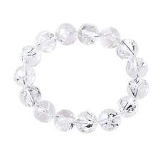 Natural Clear Quartz CalmingStone Bracelet Round Beads Gemstone HealingStone 8mm
