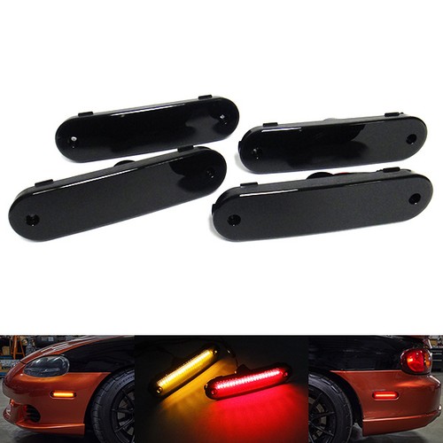 Black smoked led side - black,