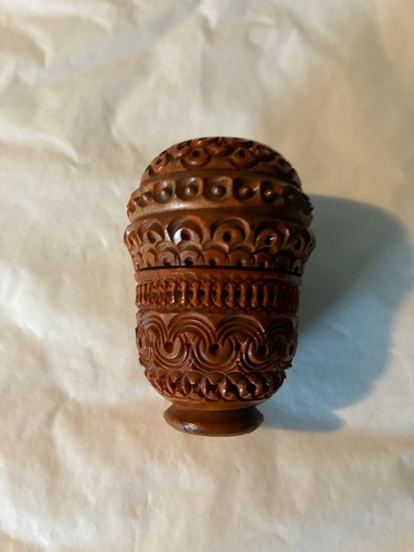 Rare antique carved coquilla - rare,