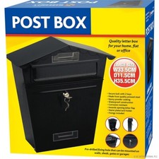 LARGE OUTDOOR STEEL POST BOX