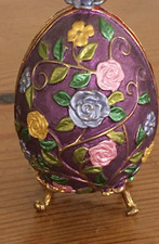 Lovely Decorative Metal Egg with Hidden Nesting Hen
