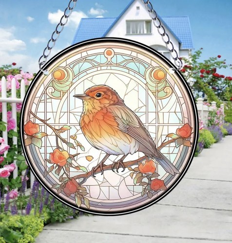 Christmas robin acrylic - christmas,