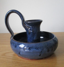 Candlestick Bolingey Pottery Perranporth Blue Studio Wee Willie Winkie Cornwall