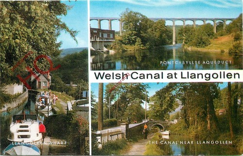Picture postcard welsh canal - postcard:,