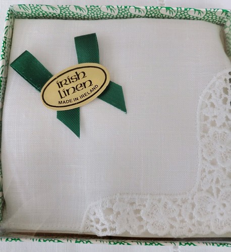 Irish linen lace decorated - irish,