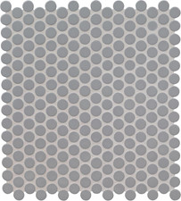 Glossy Gray 12x12 Penny Round