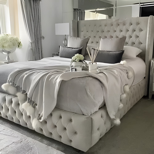 New ottoman winged bed frame - winged,