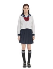 Uniform Japaneses Kansai-Style Sailor Uniform School Uniform Set ,S uk4
