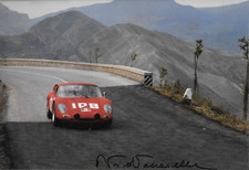 Nino Vaccarella  SIGNED 12x8  Porsche 718 GTR   Targa Florio 1962