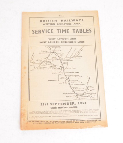 Railway working timetable - working,