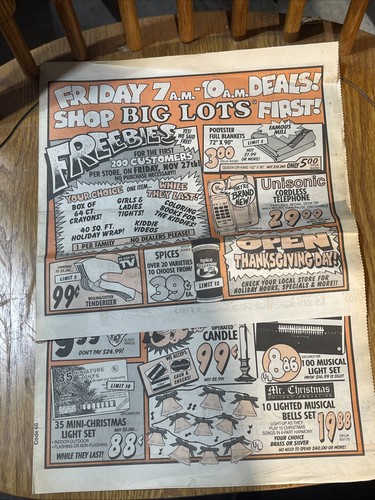 Big lots flyer vtg - lots, 1991
