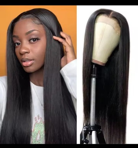 Long straight black lace - long,