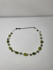 M&S Green Beaded Necklace
