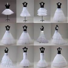 New Wedding Petticoat Crinoline Underskirt Hoop/Hoopless/Fishtail Slips Dresses