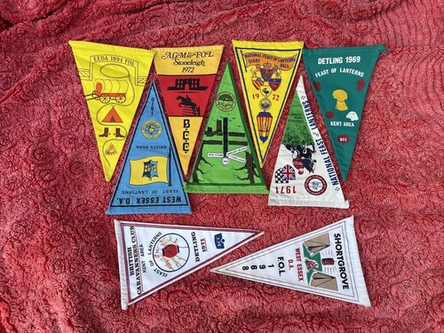 Vintage pennants flags - vintage,