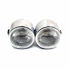 Motorcycle Front Twin Headlight Cafe Racer Dual Headlamp Cruiser Chopper Custom