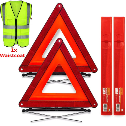 Warning car triangle - car,