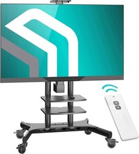 ONKRON Motorized Mobile TV Stand 50"-86" Heavy Duty Floor Trolley TS1881E-B