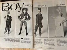 Culture Club, Boy George, Three Page Vintage Clipping