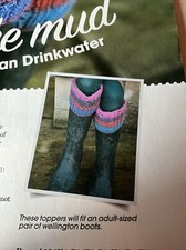 Quick, Easy Wellie, Fun In The Mud Welly Topper Knitting Pattern Women
