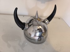 Steel Viking Horned Helmet Medieval Reenactment Cosplay Armor