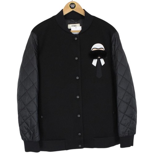 Fendi black karlito full zip - fendi,