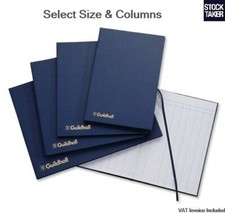 Guildhall Account Books A4 Blue Ledger Record 80 Pages - Choose Cash Columns VAT