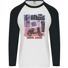 Scooter the Riders on the Storm Motorbike Mens L/S Baseball T-Shirt