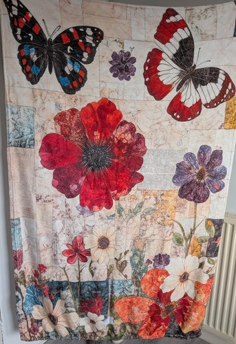 Butterfly and flower throw - and,