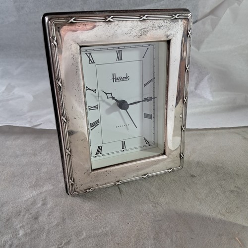 Silver framed clock harrods - silver,