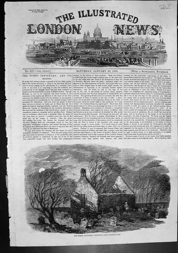 Original old antique print - old,