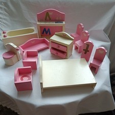 Group of ELC Wooden Toy Dolls