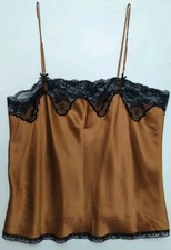 Ladies Silky Satin Lace Camisole Top Size M