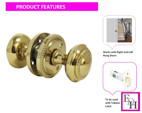 Brass plated round door - brass,