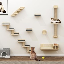 8PCS Wall Mounted Cat Climbing