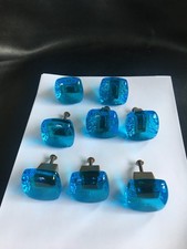  Blue Glass Drawer/ Cabnit Knobs Eight 40mm by 40mm screw 25mm approx 