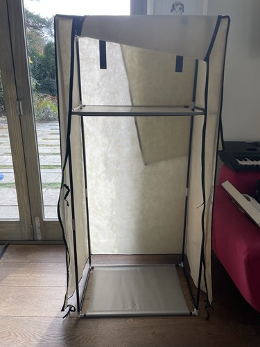 Single canvas fabric wardrobe - canvas,