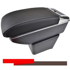 Car Dual Layer Armrest Central Box Console Storage For VW Polo Mk4 2002-2009
