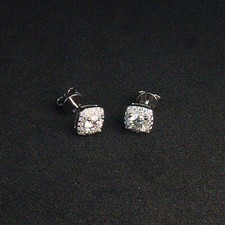 0.3 Ct Moissanite Cube Halo