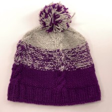 Purple Gray Knit in Nepal Wool