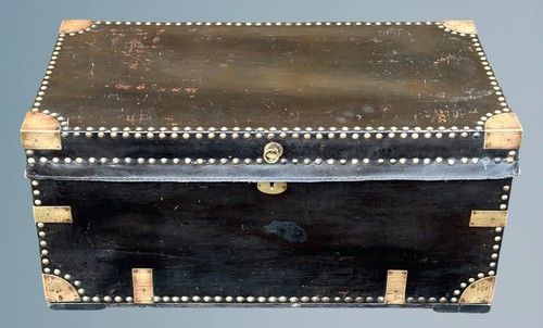 19th century leather - leather, brass