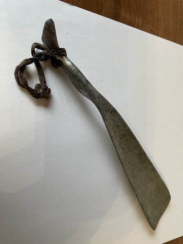 Rare vintage metal shoe horn - shoe,