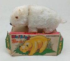 Vintage Japanese clockwork toy Mechanical Walking Bear